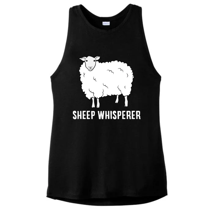 Cute Sheep Whisperer Farmer Sheep Farmer Love Sheep Ladies Tri-Blend Wicking Tank