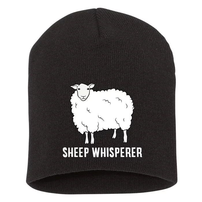 Cute Sheep Whisperer Farmer Sheep Farmer Love Sheep Short Acrylic Beanie