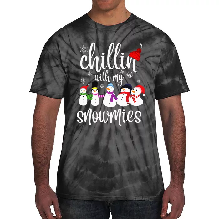 Cozy Snowman Winter Pajama Set Tie-Dye T-Shirt