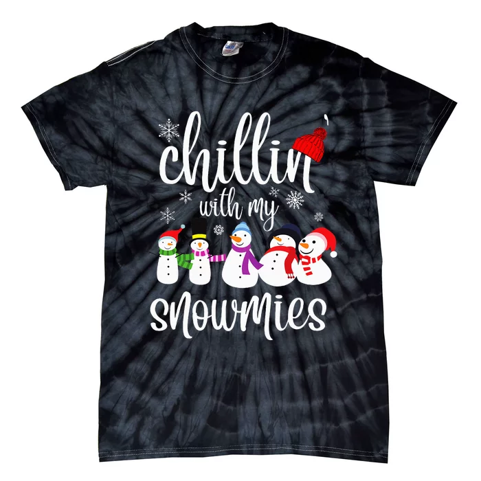 Cozy Snowman Winter Pajama Set Tie-Dye T-Shirt