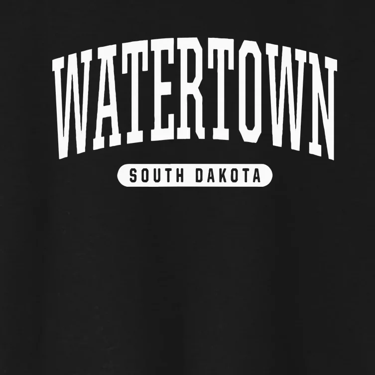 College Style Watertown South Dakota Souvenir Gift Women's Crop Top Tee