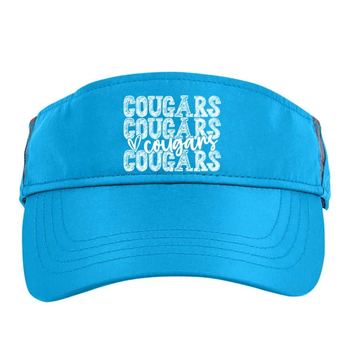 Cougars Spirit Wear Game Day School Mascot Sport Fan Team Gift Adult Drive Performance Visor