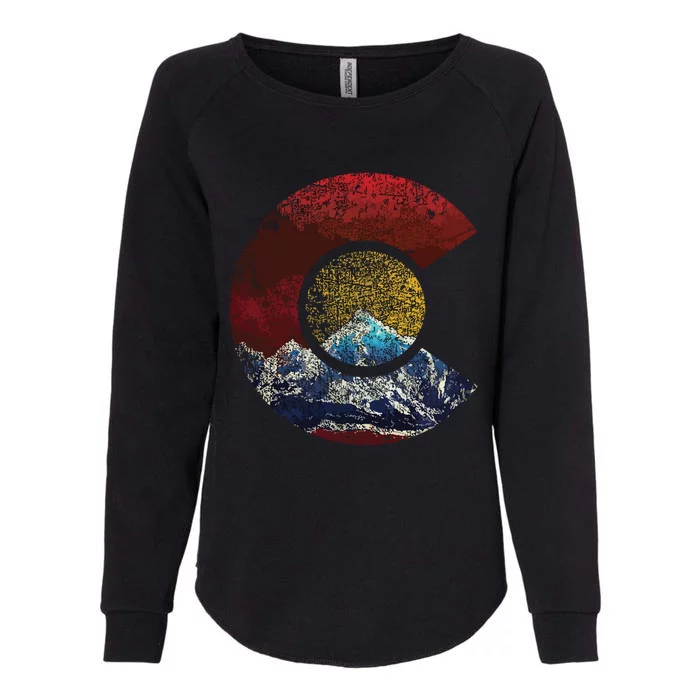 Colorado Shirts With Flag Themed Mountain Womens California Wash Sweatshirt