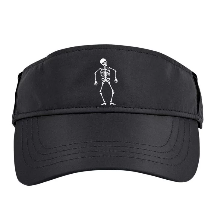 Cute Skeleton With Newfoundland Dogs Adult Drive Performance Visor