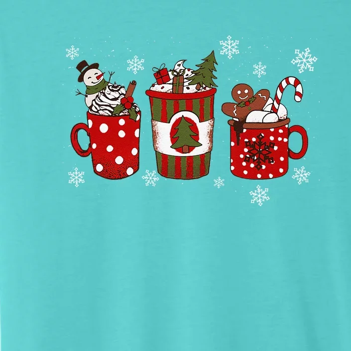 Cozy Snowy Winter Coffee Christmas Gifts For Coffee Lovers ChromaSoft Performance T-Shirt