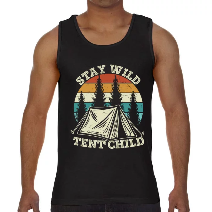 Camping Stay Wild Tent Child Gift Retro Comfort Colors® Tank Top