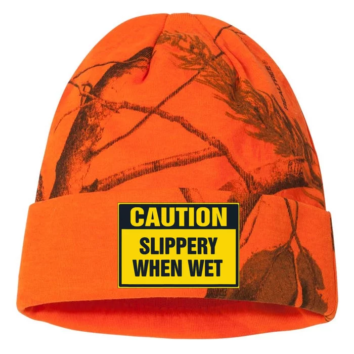 Caution Slippery When Wet Kati - 12in Camo Beanie