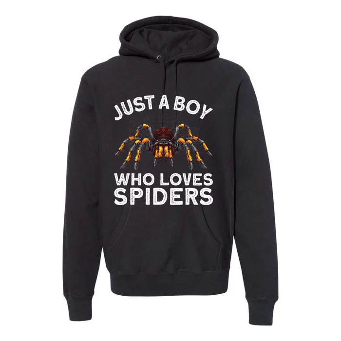 Cute Spider Web Tarantula Arachnid Premium Hoodie