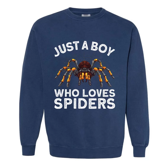 Cute Spider Web Tarantula Arachnid Garment-Dyed Sweatshirt