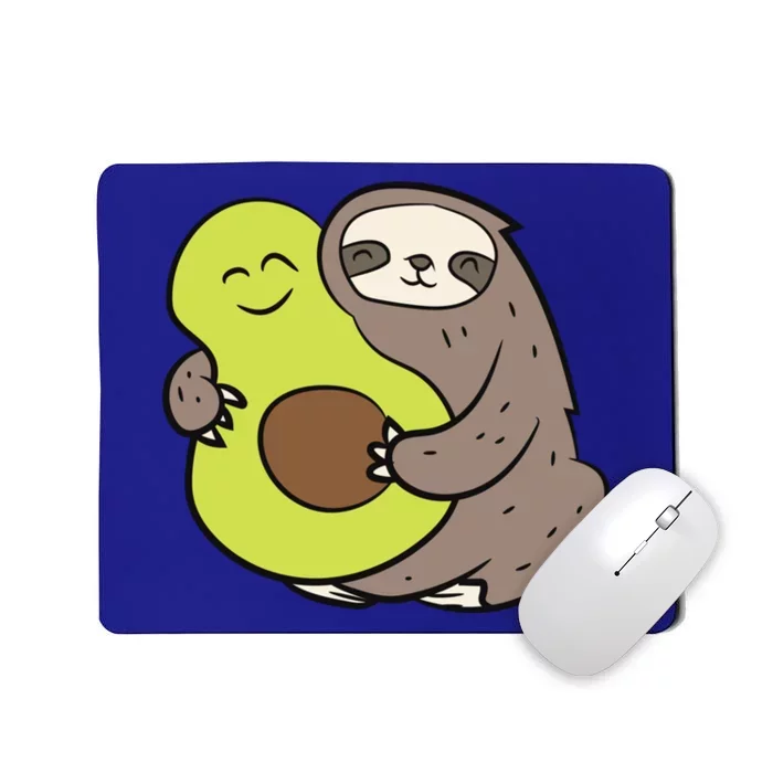 Cute Sloth With Avocado Vegan Cute Sloth Avocado Gift Mousepad