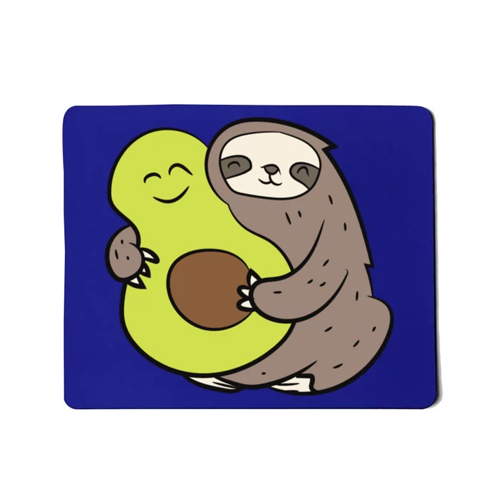 Cute Sloth With Avocado Vegan Cute Sloth Avocado Gift Mousepad