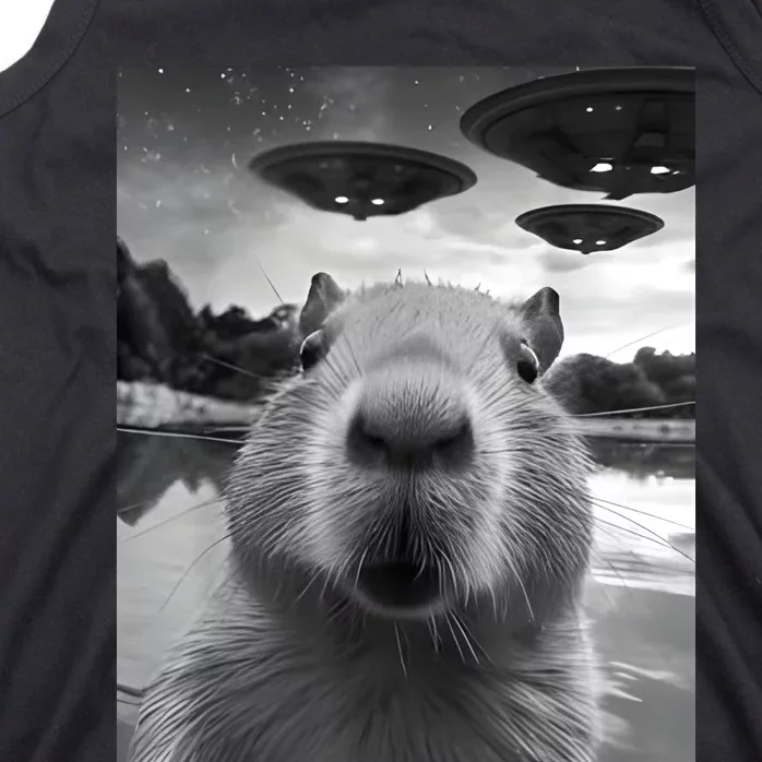 Capybara Selfie With Ufos Weird Tank Top