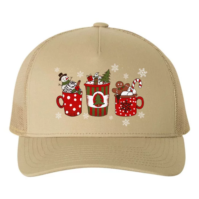 Cozy Snowy Winter Coffee Christmas Gifts For Coffee Lovers Yupoong Adult 5-Panel Trucker Hat