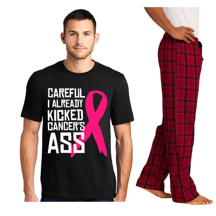 Careful Survivor Warrior Funny Breast Cancer Awareness Great Gift Pajama Set