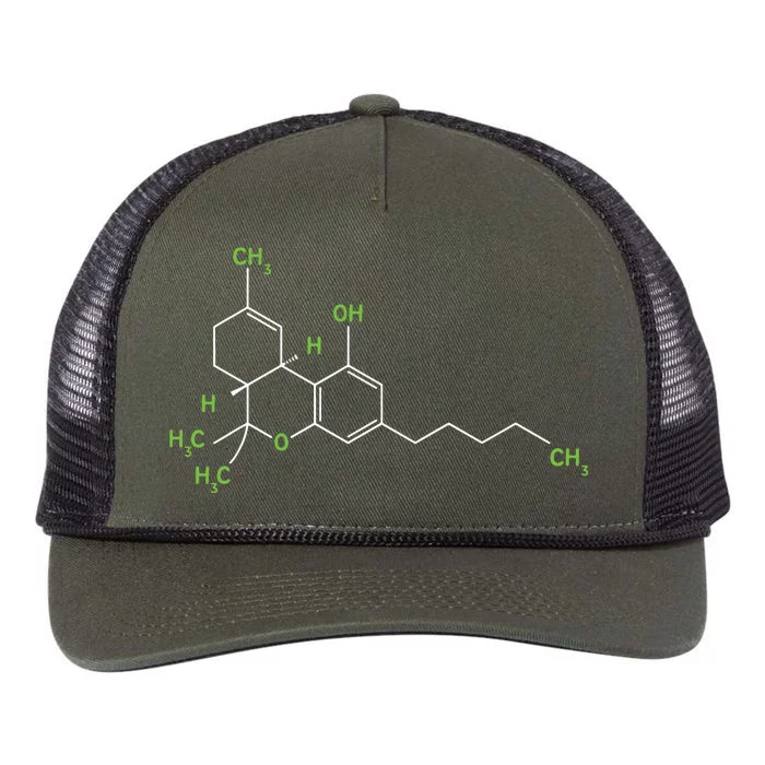 Cannabis Shirts Weed Pot Molecule THC Marijuana Stoner Gift Retro Rope Trucker Hat Cap