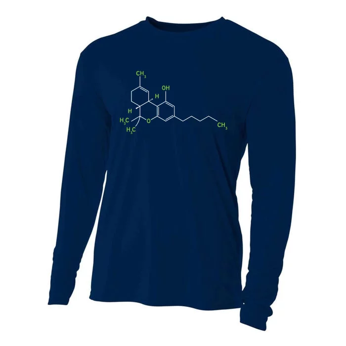 Cannabis Shirts Weed Pot Molecule THC Marijuana Stoner Gift Cooling Performance Long Sleeve Crew