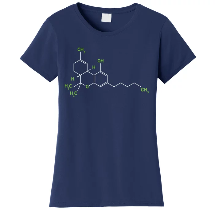 Cannabis Shirts Weed Pot Molecule THC Marijuana Stoner Gift Women's T-Shirt