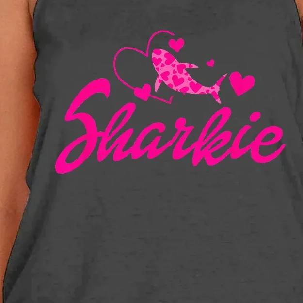 Cute Shark Womens Funny Shark Women's Knotted Racerback Tank