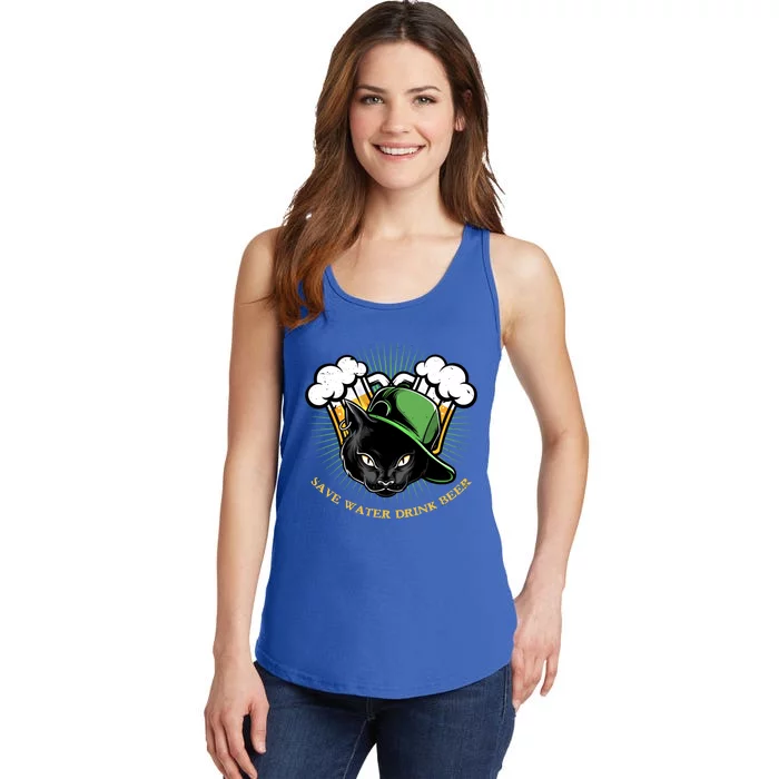 Cool Save Water Beer Gift Ladies Essential Tank