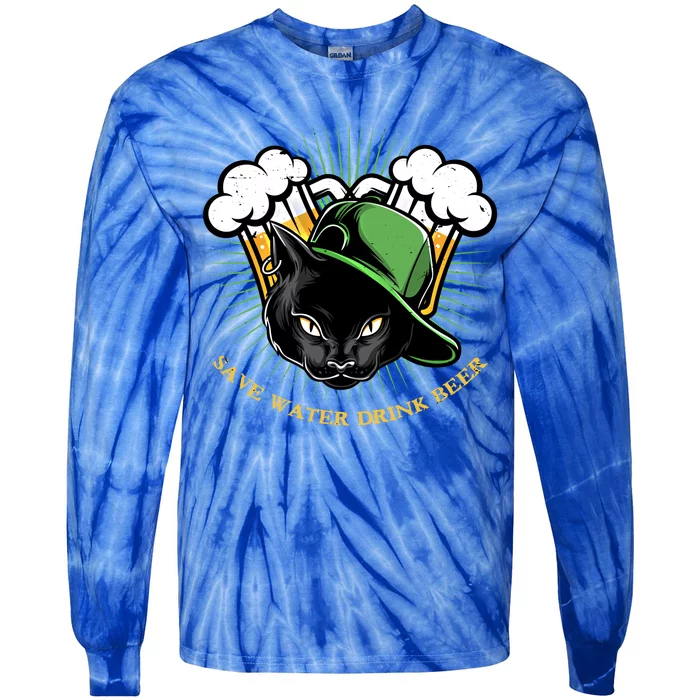 Cool Save Water Beer Gift Tie-Dye Long Sleeve Shirt