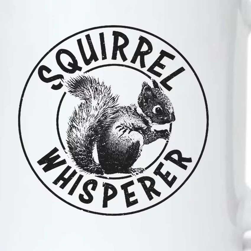 Cute Squirrel Whisperer Black Color Changing Mug