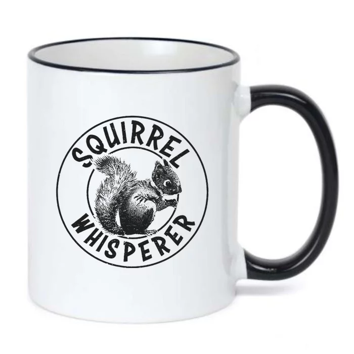 Cute Squirrel Whisperer Black Color Changing Mug