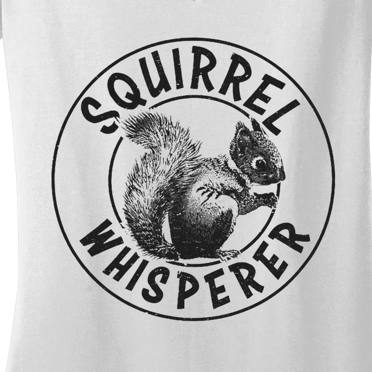 Cute Squirrel Whisperer Women's V-Neck T-Shirt