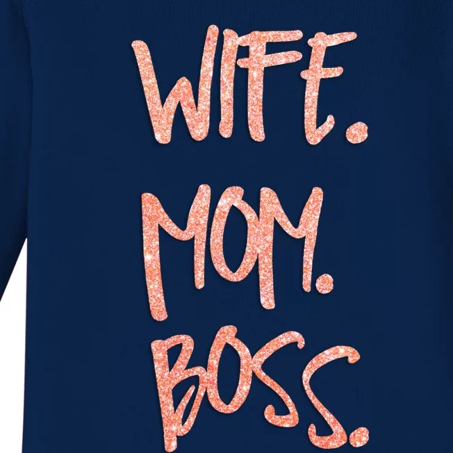 Cute Sexy Wife Mom Boss 'S Gift Baby Long Sleeve Bodysuit