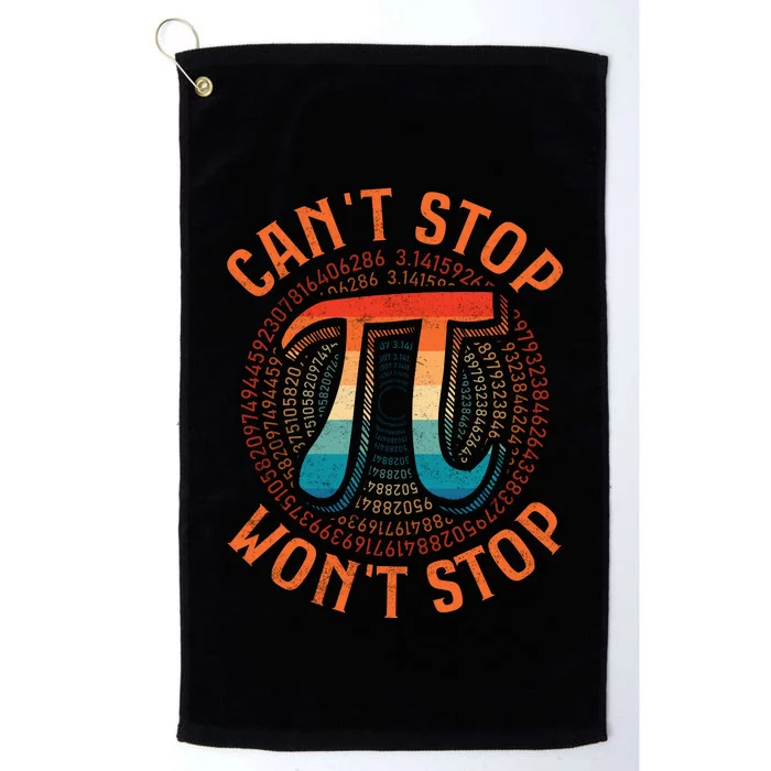 CAN'T STOP WON'T STOP PI DAY 3 Platinum Collection Golf Towel