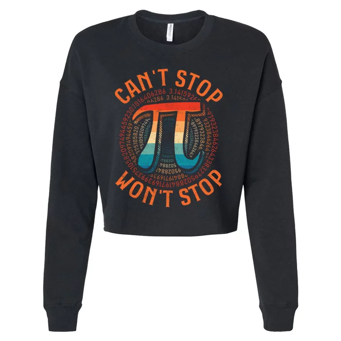 CAN'T STOP WON'T STOP PI DAY 3 Cropped Pullover Crew