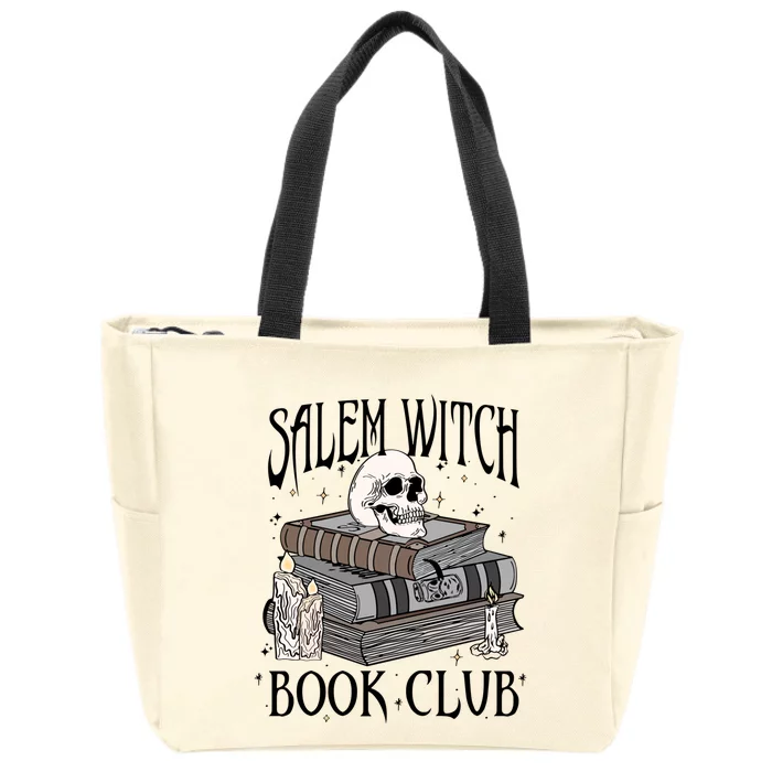 Cool Salem Witch Book Club Book Lovers Spooky Halloween Gift Zip Tote Bag