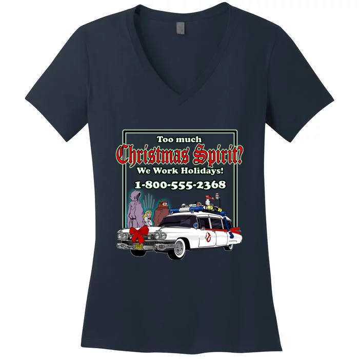 Christmas Shirt Who You Gonna Carol Shirt Women's V-Neck T-Shirt