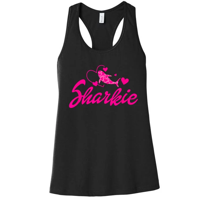 Cute Shark Womens Kids Funny Shark Women's Racerback Tank