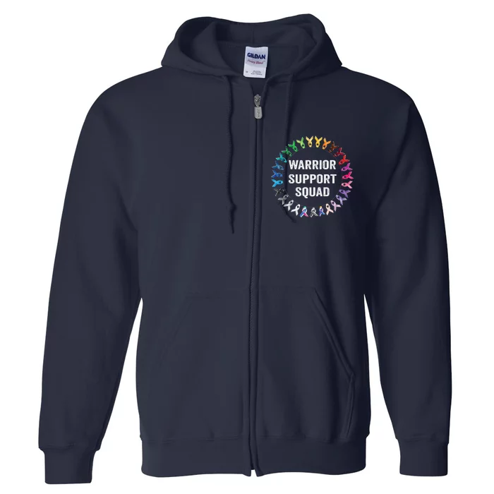 Cancer Survivor World Cancer Day Support Squad Full Zip Hoodie