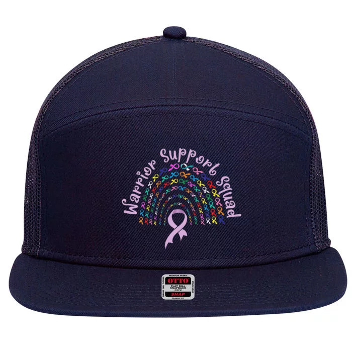 Cancer Survivor World Cancer Day Support Squad 7 Panel Mesh Trucker Snapback Hat