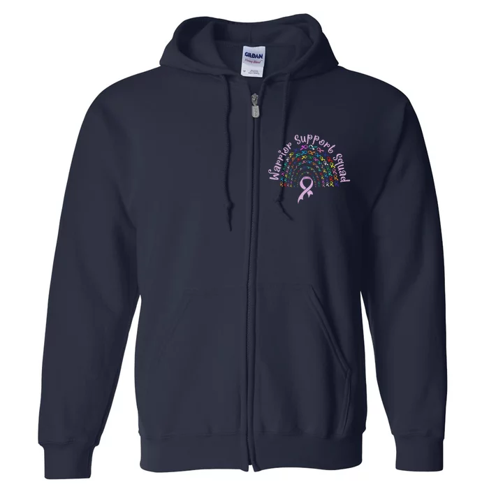 Cancer Survivor World Cancer Day Support Squad Full Zip Hoodie