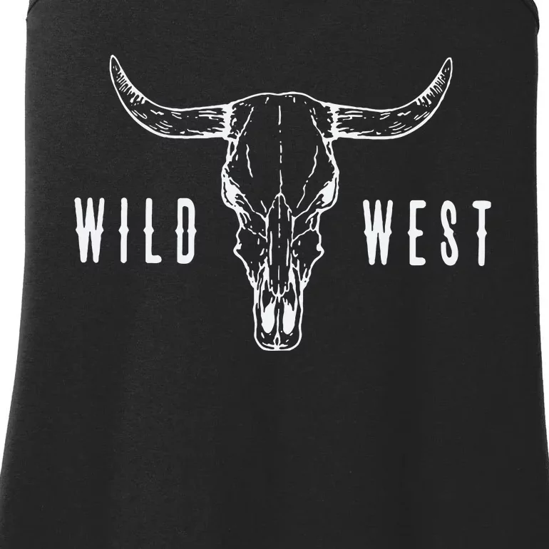 Cow Skull Wild West Ladies Essential Tank