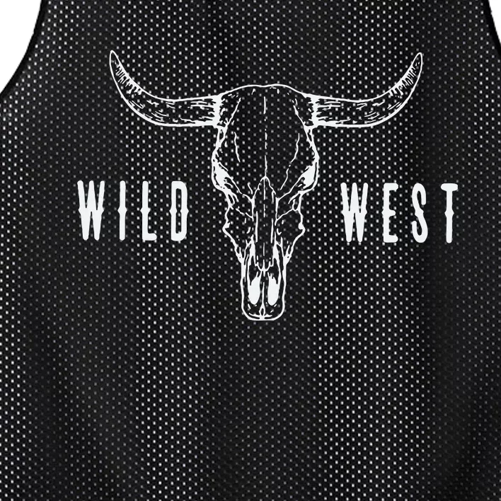 Cow Skull Wild West Mesh Reversible Basketball Jersey Tank