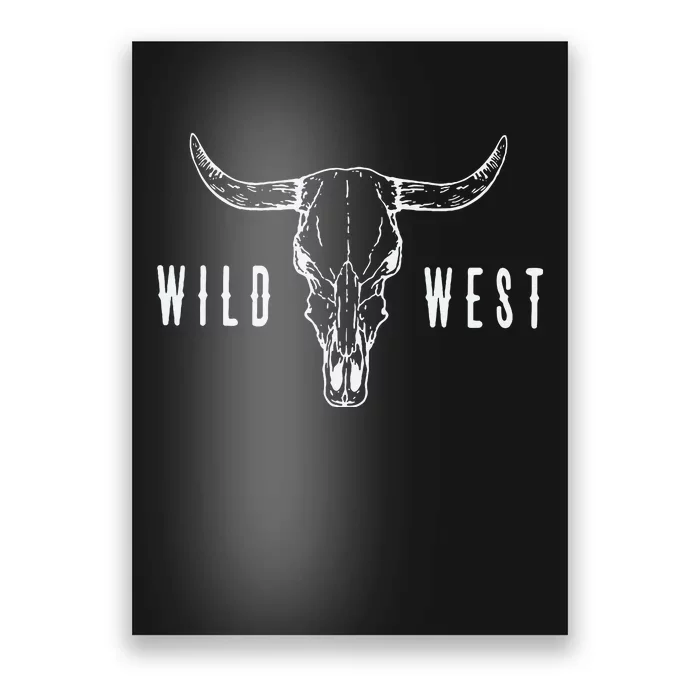 Cow Skull Wild West Poster