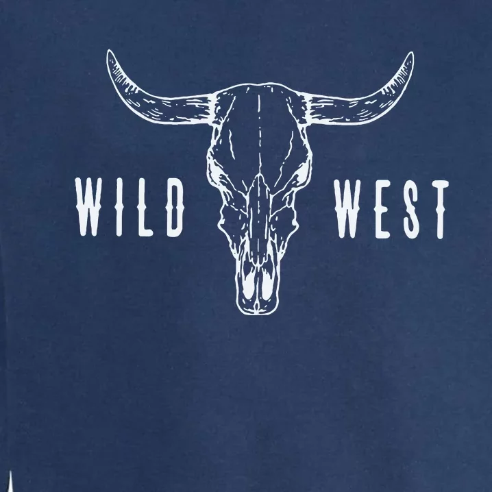 Cow Skull Wild West Garment-Dyed Sweatshirt