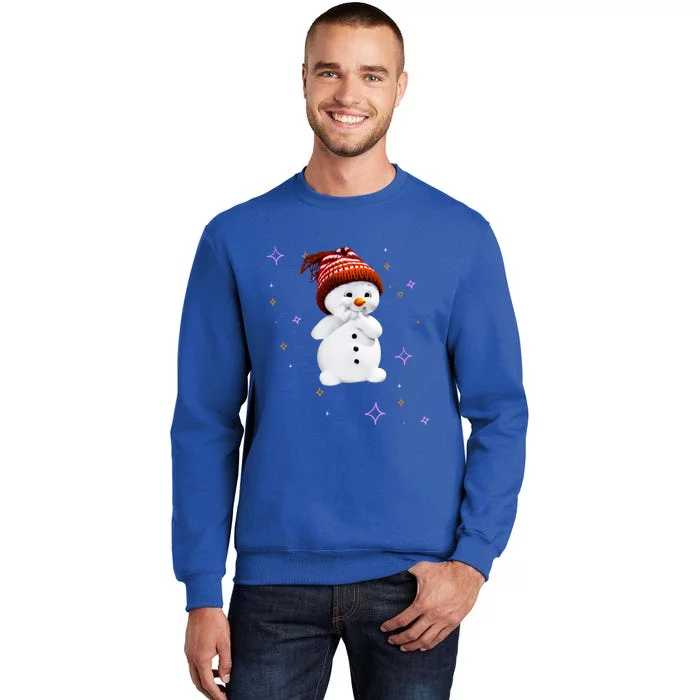 Cute Snow With Snowflakes Gift For Christmas Funny Gift Sweatshirt