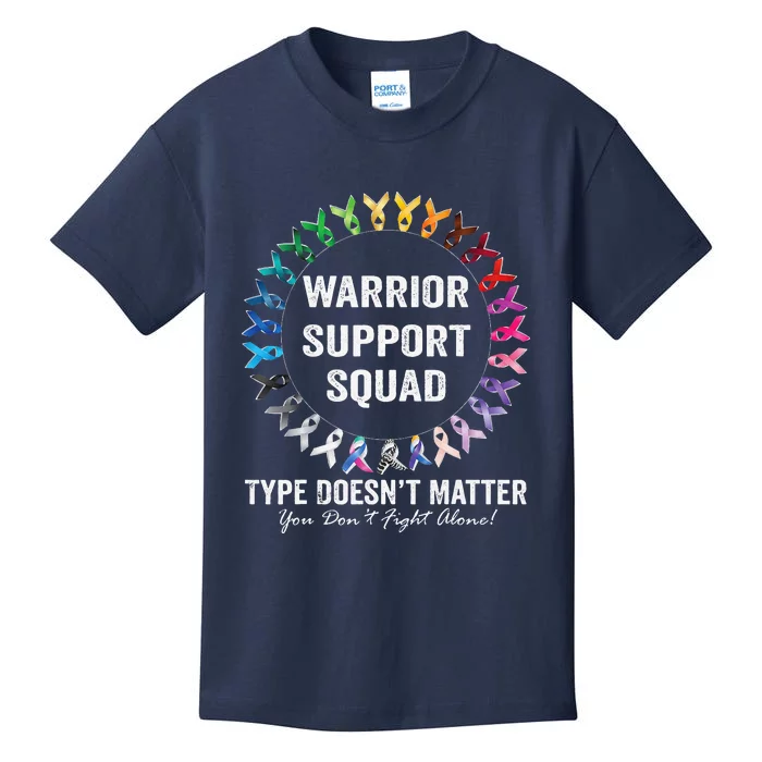 Cancer Survivor World Cancer Day Support Squad Kids T-Shirt