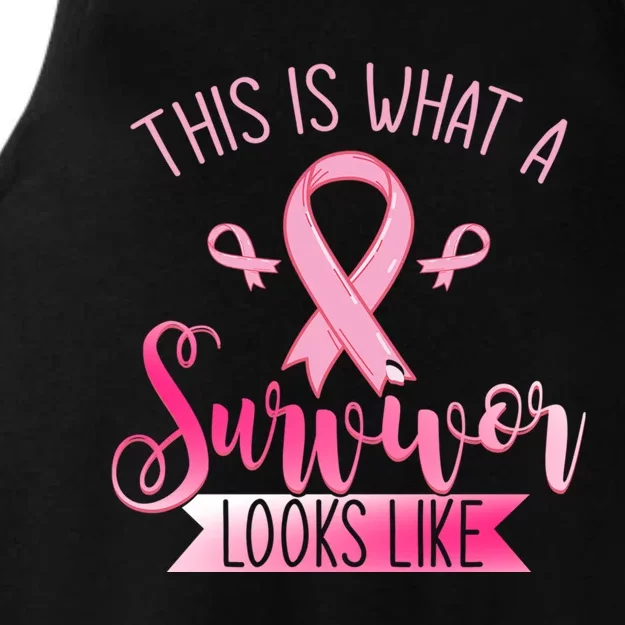 Cancer Survivor Warrior Breast Cancer Awareness Ladies Tri-Blend Wicking Tank