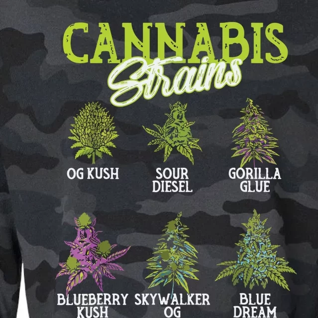 Cannabis Strain Weed Cropped Pullover Crew