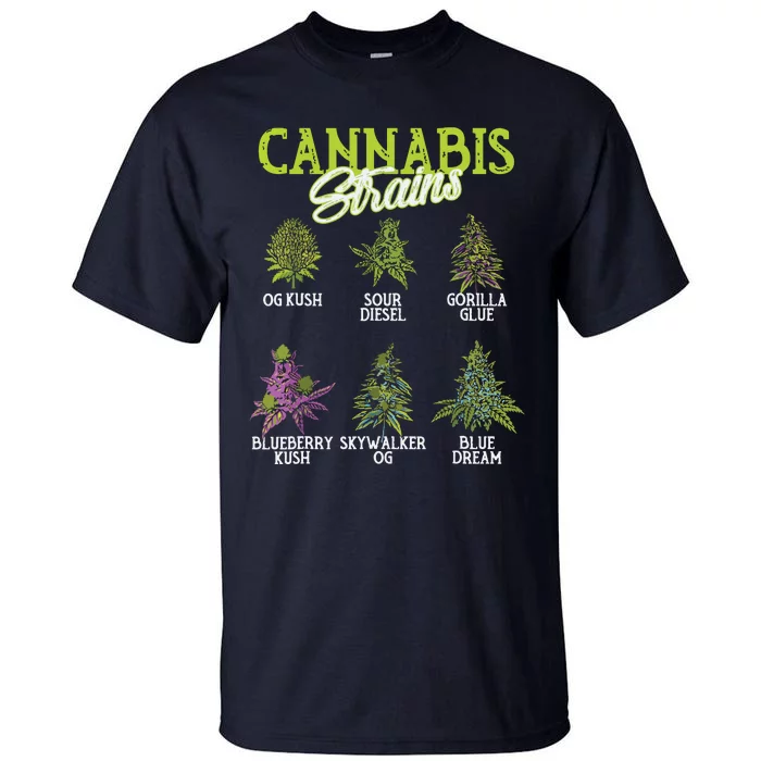 Cannabis Strain Weed Tall T-Shirt