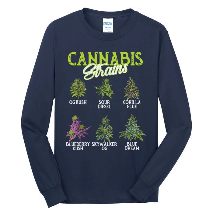 Cannabis Strain Weed Tall Long Sleeve T-Shirt