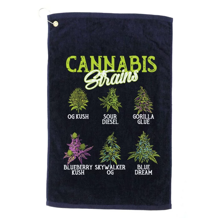 Cannabis Strain Weed Platinum Collection Golf Towel