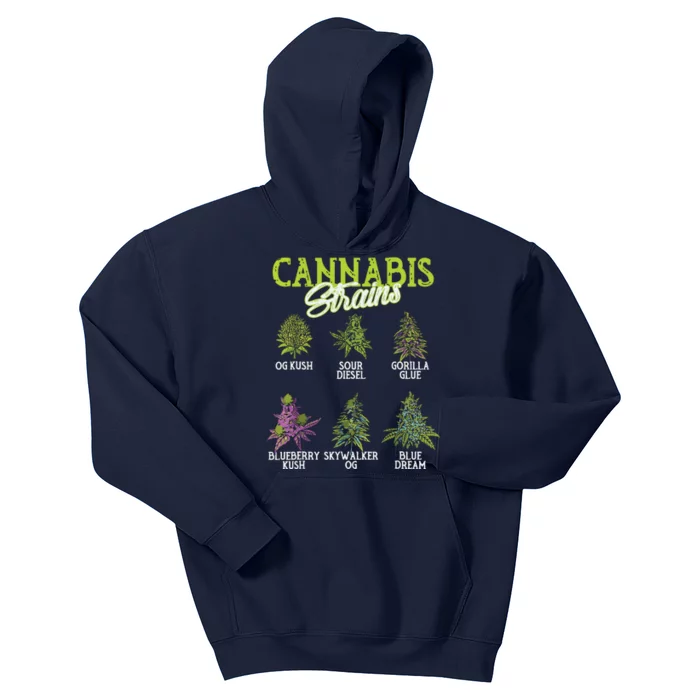 Cannabis Strain Weed Kids Hoodie