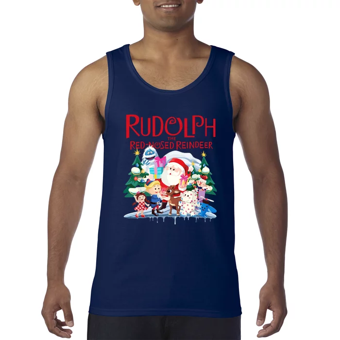 Christmas Special Xmas Cute Rudolph The Red Nosed Reindeer Gift Tank Top