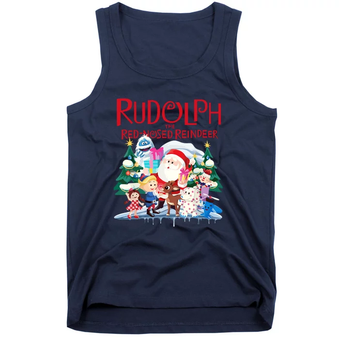 Christmas Special Xmas Cute Rudolph The Red Nosed Reindeer Gift Tank Top